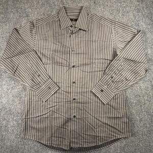 Zegna Men's Dress‎ Shirt Striped Cotton Size L #1118